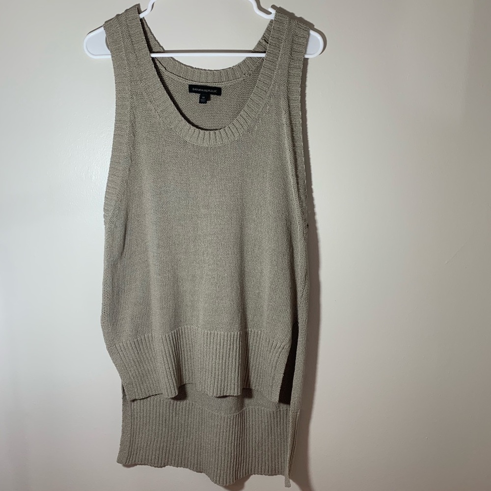 Banana Republic Knit Sleeveless High Low Sweater